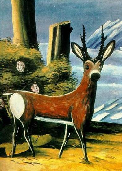 Niko Pirosmanashvili A Doe against Landscape china oil painting image